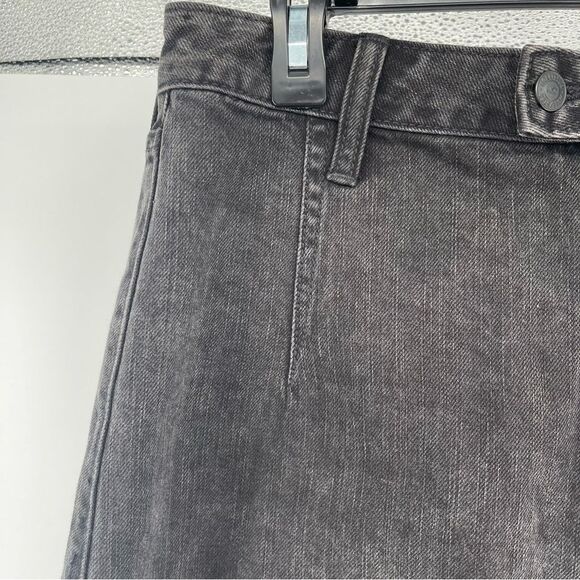 Hollister Ultra High Rise Black Raw Hem Denim Skirt Size 11 (Waist 30”) - Picture 7 of 14